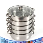 26CM 5 Tier Stainless Steel Cooker Steamer Food Vegetable Pot Kitchen New. Price: $48.53.
