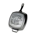 Lodge Cast Iron Wildlife Series 10.25 Inch Square Grill Pan, Fish New. Price: $44.95.
