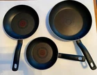T-fal Non-stick 3 Piece Black Fry Pan Set Thermo Spot Heat Indicator Technology Used. Price: $35.00.