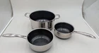 Hexclad Hybrid Nonstick 6-PIECE Set 8, 3 & 2 Qt W/lids Used. Price: $237.98.