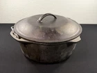 Vintage Lodge #10 Dutch Oven With Lid Cast Iron Pot Usa D0L Heavy Duty Used. Price: $49.95.