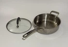 Cuisinart MCP33-24HN Multiclad Pro 3.5 Qt Stainless Steel Saut Pan With Lid 10 Used. Price: $35.00.