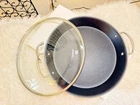 Tramontina 16-INCH Hard Anodized Nonstick Paella Pan Glass Lid Used. Price: $35.00.