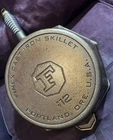 Finex #12 Cast Iron Skillet, Modern Heirloom, No Lid Included, Pre-owned. Used. Price: $170.00.