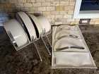 Caraway Ceramic Cookware Set Pots, Pans, Lids, Magnetic Organizer Storage Used. Price: $225.00.