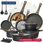 Useluck Pots And Pans Stick Non-toxic 22 Pcs Ceramic Cookware Sets New. Price: $215.95.