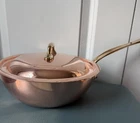 Mauviel M'150B Copper Curved Splayed Saut Pan 3/4-QT., New. Price: $170.00.