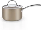 Cooks Standard 3-QT Saucepan Hard Anodized Ceramic Nonstick Lid Bronze New. Price: $56.49.