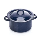 Imusa C20666-1062810W Speckled Enamel Stock Pot With Lid, 4 Quarts, Blue. Price: $18.99.