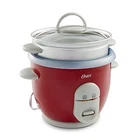 Oster 6-CUP Rice Cooker With Steamer, Red (004722-000-000) Used. Price: $29.87.