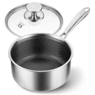 Koch Systeme Cs Hybrid Nonstick Stainless Steel Sauce Pan 3QT Tri-ply Silver New. Price: $45.00.