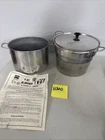 Vintage Mirro Aluminum 6 Qt Pot Spaghetti Steam Blancher Basket Set W/ Lid Used. Price: $18.95.