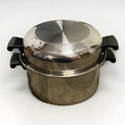 Vintage Amway Queen 5 Qt. Stock Pot W/lid Multi-ply 18/8 Stainless Steel Usa Used. Price: $39.00.