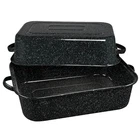 Granite Ware 21-INCH Covered Rectangular Roaster 21.25 Inches, Speckled Black New. Price: $79.07.