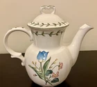 Mikasa Country Classic Fleur Coffee Pot & Lid 6 Cup Flowers- Stoneware Used. Price: $25.99.
