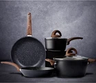 Non-stick Ceramic Cookware Set Granite Pattern Induction Pots & Pans New. Price: $107.99.