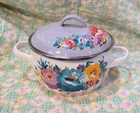 Pioneer Woman Mini Dutch Oven Enamelware Sweet Romance Floral Used. Price: $19.25.