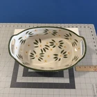 Temptations By Tara Old World Green 3.0 Quart Casserole Dish Handles Oval - New. Price: $29.00.