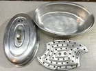 Vintage Mirro Oval Aluminum Roaster Pan 877 W/vented Lid 16 X10 1/2 4-7" Used. Price: $40.00.