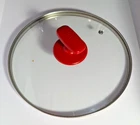 9 7/8" (outer Rim) Lid. Tasty Pan/skillet Replacement Top, Glass Red Knob Sn 77 Used. Price: $12.87.