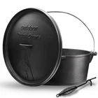 Camping Dutch OVEN,12 Qt Pre-seasoned Cast Iron Pot With Lid ... New. Price: $115.27.