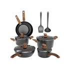 Maison Arts Pots And Pans Set Non Stick, 12 Piece Black Granite Kitchen Cookw... New. Price: $141.43.