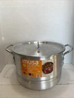 Imusa 10QT Aluminum Steamer Or Stock Pot With Lid & Removable Rack New. Price: $23.50.