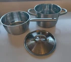 Ikea 365+ Stainless Steel Sause Pan Set 7 / 12 Cup Lid Used. Price: $39.95.