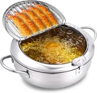Deep Fryer Pot, 304 Stainless Steel Japanese Frying With Oil 'silver' New. Price: $71.23.