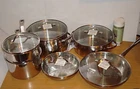 Princess House Stainless Steel Cookware Set 6571 (11PIECES) Plus Bonus New. Price: $489.95.