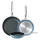 Pan Set 3 Piece 8 10 12 Inch Nonstick Induction Ready Nuwave Frying Lightweight New. Price: $129.99.