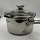 Wolfgang Puck Bistro Collection 2.5 Qt Stainless Steel Saucepan W/ Lid 012005 Used. Price: $16.89.