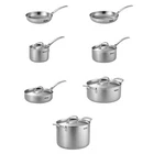 Tramontina 12 Pc Tri-ply Clad Stainless Steel Pots & Pans Cookware Set New. Price: $215.00.