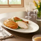 The Pioneer Woman Vintage Lace 20-INCH Stoneware Oval Serving Tray Platter White. Price: $39.95.