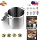 Large 11 Quart Stockpot, 18/10 Stainless Steel, Oven/stovetop Safe, Pro Quality New. Price: $151.19.
