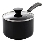 Cook Home Nonstick Sauce Pan With Glass Lid 2-QT, Quarts, Black New. Price: $48.60.