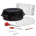 Granite Ware 19 Oval C- Inch Roaster Set (10 Pcs), Speckled Black New. Price: $136.15.