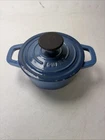 Smith Clark Ironworks 1 Qt Dutch Oven Enameled Cast Mini Blue Kettle Pot Used. Price: $24.99.
