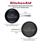 Kitchenaid Hard-anodized Induction Nonstick 2-PIECE Fry Pan Set New. Price: $94.78.