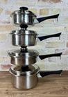 Amway Queen Cookware Set Multi Ply 18/8 Stainless Steel Pc Pots Pans Lids Usa Used. Price: $160.00.