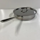 All-clad 5 Qt Copper Core Stainless Steel Saut Pan With Lid Double Handle *read New. Price: $219.00.