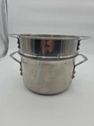 Calphalon - Qt Stock Pot #8606 With Steamer/pasta Strainer Insert No Lid Used. Price: $24.99.
