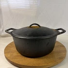 Vintage Lodge P12D Cast Iron Dutch Oven Kitchen Chef Cook Heavy Duty Used. Price: $54.99.