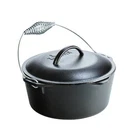 Lodge Classic Preseasoned Cast Iron Dutch Oven With Lid Size 8 New. Price: $77.89.
