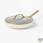12" Nonstick Ceramic Coated Aluminum Frying Pan With Cover Champagne - Figmint New. Price: $35.00.