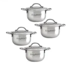 Berghoff Set 4 Stainless Steel Covered Mini Pots New. Price: $49.00.