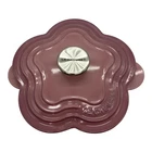 Le Creuset Flower Cocotte 20CM Mauve Pink 2.0L Silver Knob Cast Iron Used. Price: $211.88.