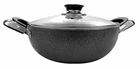 Stock Pot Non-stick Aluminum With Glass Lid Black 8 Inch Uniware New. Price: $51.29.