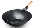 BLACK13 By Craft Wok Flat Pre-seasoned Hammered Carbon Steel With Wooden And New. Price: $70.65.