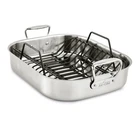 All Clad Authentic Stainless Steel Roaster 16X13X5 Inch 600F Oven Safe New. Price: $299.99.